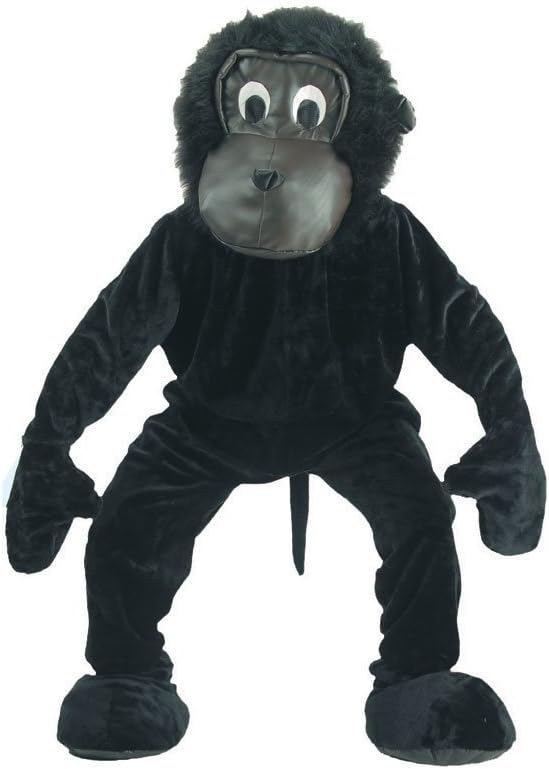 Dress Up America Scary Gorilla Mascot Costume Set Adult Plush Gorilla Jumpsuit with Head, Mitts & Feet