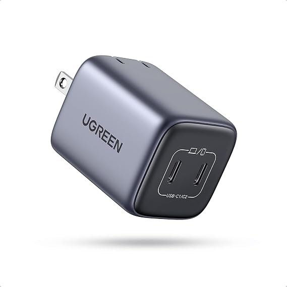 UGREEN Nexode 45W PD Charger, Type C, USB-C x 2, PD3.0/PPS Rapid Charger, PSE Compatible, GaNII