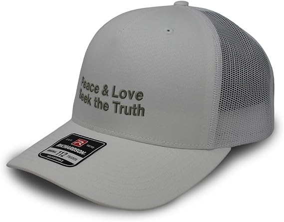 Trucker Mesh Cap Hat Peace Love Seek The Truth Christ Jesus God 5 Panel Hat Trucker Hats for Men & Women