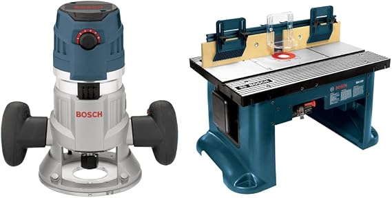 Bosch MRF23EVS 2.3 HP Electronic VS Fixed-Base Router with Trigger Control&Bosch Benchtop Router Table RA1181