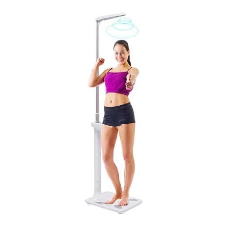 Professional Digital Physicians Scale, 440lbs/200kg 80-195CM Height and Weight Scale Multifunctional Medical Measurement Scale Height and Body Fat Analyzer BMI Measuring Tool