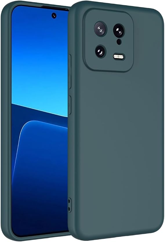 Case Compatible with Coverzone Xiaomi 13 Z-Mara Launch Vieri Full Protection Back Cover Camera Protection Protruding Smooth Surface Dark Green
