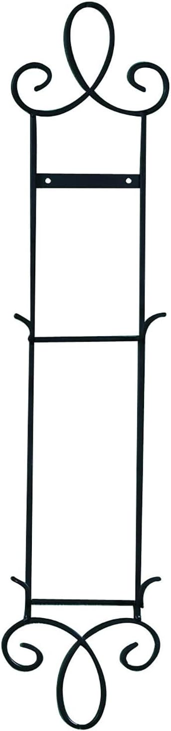 TRIPAR Augusta Narrow Vertical Plate Rack, Black Display (2 Tiers) - Lightweight & Durable - Contains 2 Non-Adjustable Brackets - Elegantly Display Plates, Tiles, Artwork, More