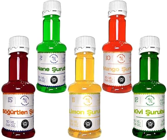 Ozeline Oze Kahve Mini Şurup Seti Böğürtlen, Kivi, Limon, Nane, Mango 5'li 50CC