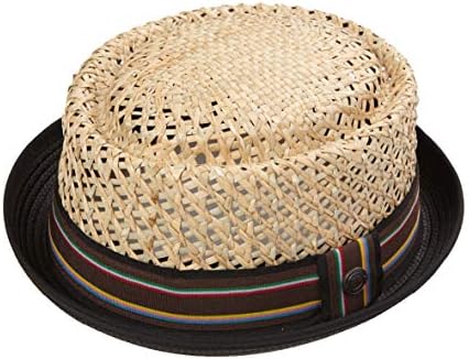 DASMARCA Mens Straw Summer Pork Pie Hat