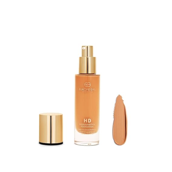New HD Matte Finish Foundatio.n | Long Lasting Full Coverage Liquid Foundatio.n | Oil Control Foundatio.n | Blend easily for flawless look | Poreless Liquid Foundatio.n | (Natural 80)
