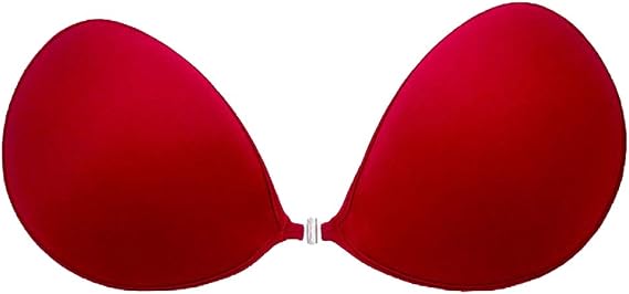 NuBra The Feather-Lite Super Light Adhesive Bra (F700),C,Red