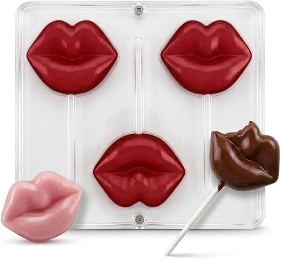 Lips Lollipop Chocolate Candy Mold 3304