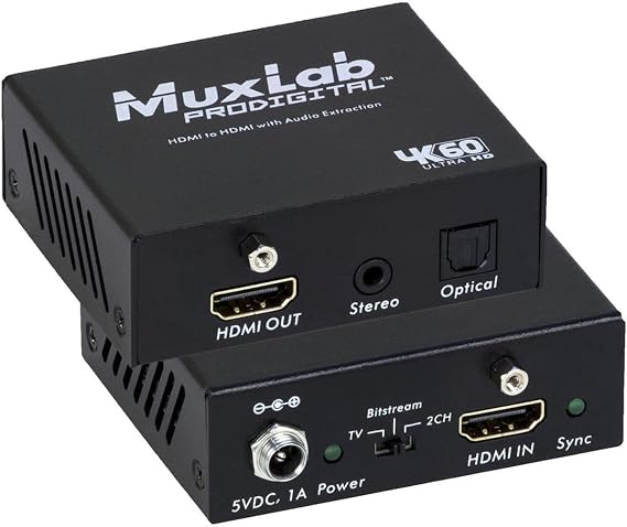 Muxlab 4K UHD HDMI to HDMI Extender with Audio Extraction