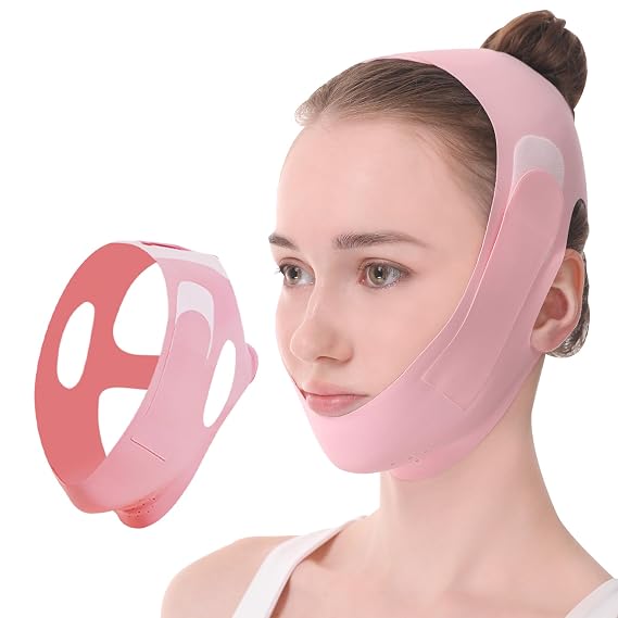 Face Lifting Belt,Double Chin Reducer,Breathable V Line Shaping Face Masks,Lifting Bandage for Double Chin Up Face Skin