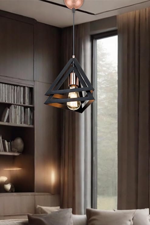 AG LightDesign Siyah Sarkıt Avize Yatak Odası Salon Mutfak Koridor Lamba 25 AGnm63 [Enerji Sınıfı A]