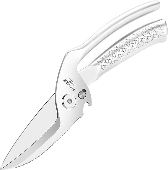 Heavy Duty Poultry Shears for Food, Dishwasher Safe Kitchen Scissor | 3CR14 All-steel Forged Multi-function Detachable Kitchen Shears for Spatchcock Turkey,Chicken,Salad