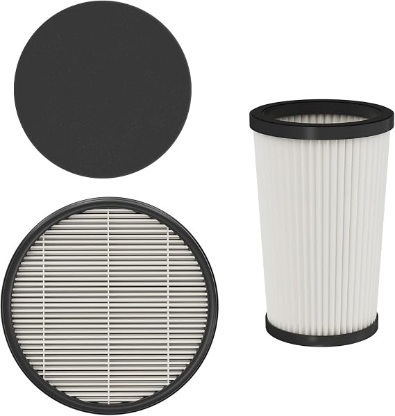BUTY BULU HEPA Filters Set For W15 Cordless Vacuum Clenaer, Comprising A Sponge, A Front HEPA Filter and A Rear HEPA Filter
