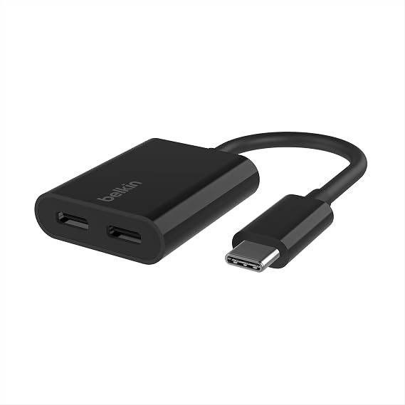 Belkin Connect USB-C Audio and Charging Multiplexer (Quick Charging with Headphone Adapter and PD for Other Devices)