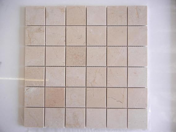 Crema Marfil mosaic polished 2x2