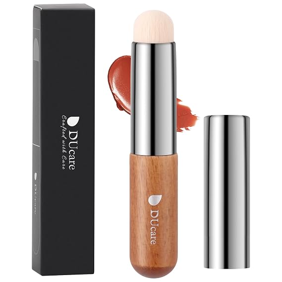 DUcare Lip Brush With Cap Lip Smudge Brush Mini Lip Makeup Brush Multi-purpose Makeup Blending Brush for Home and Travel
