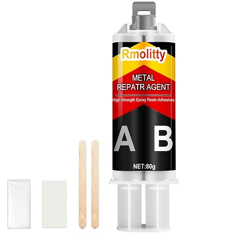 WeldMetal Repair Glue - High Strength Metal to Metal Bond, Steel & Cast Iron (80g)