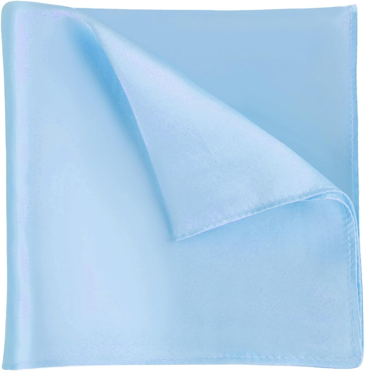 100% Silk Pocket Square 13.7” Solid Color for Men Wedding Party Handkerchief Gentleman