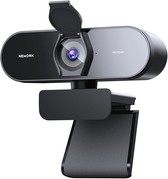 EasyCam 4K Webcam for PC - Ultra 4K HD, PDAF Autofocus, Dual Mics | Auto Light Correction, 79FOV, Plug & Play, Privacy Cover, Computer Camera for High-End Business Meetings & Live Streaming