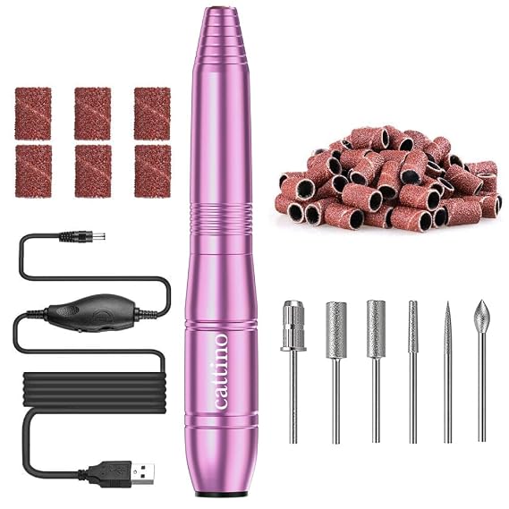 Purple 20K RPM Electric Nail Filer, Adjustable Speed for Shaping & Polishing
