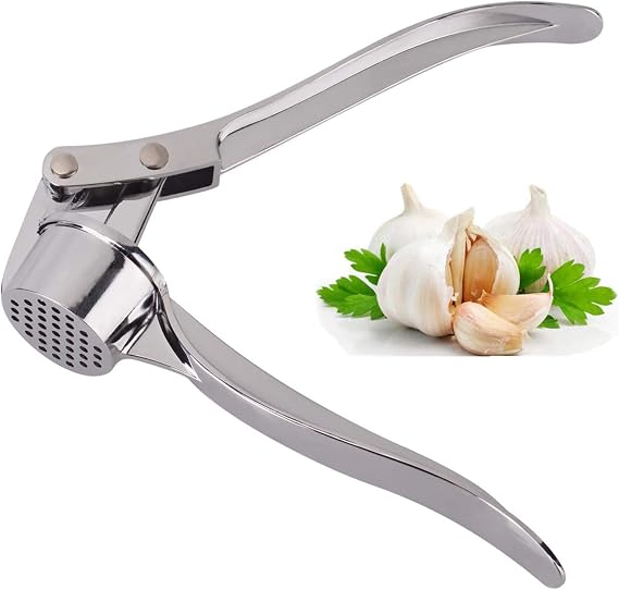Jsdoin Profesyonel Mutfak Sarımsak Presi/Kıyma/Kırıcı İngiltere, Soyucu Sıkacağı Ağır Hizmet Sarımsak Presseri, Kullanıcı Dostu Doğrayıcı, Temizlemesi Kolay ve Dayanıklı