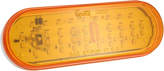 Grote G6003 Hi Count Oval LED Front or Rear Turn Light - Amber