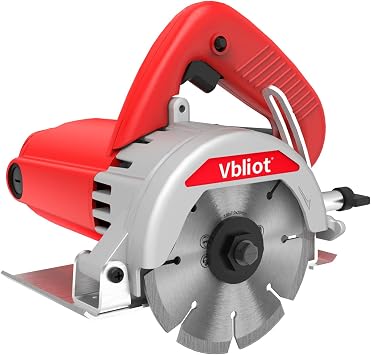 4-38-Inch Tile Saw, 1400W 12A Concrete Wet Saw Handheld Cutting Carving Machine, Includes Carbon Brush Wrench Diamond Cutting Disc
