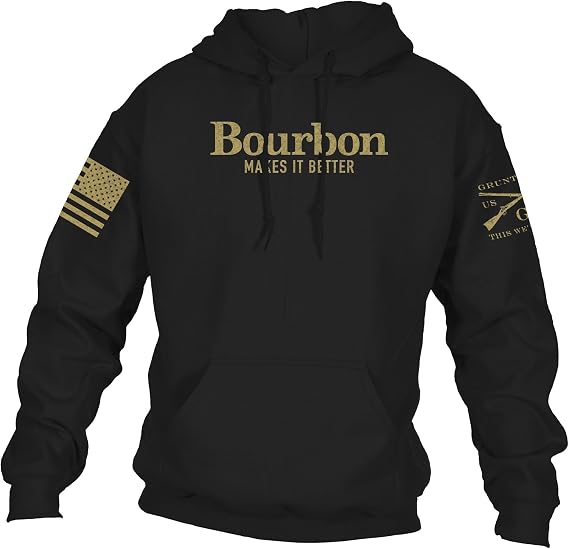 Grunt Style Bourbon Makes It Better Men's Pullover Hoodie