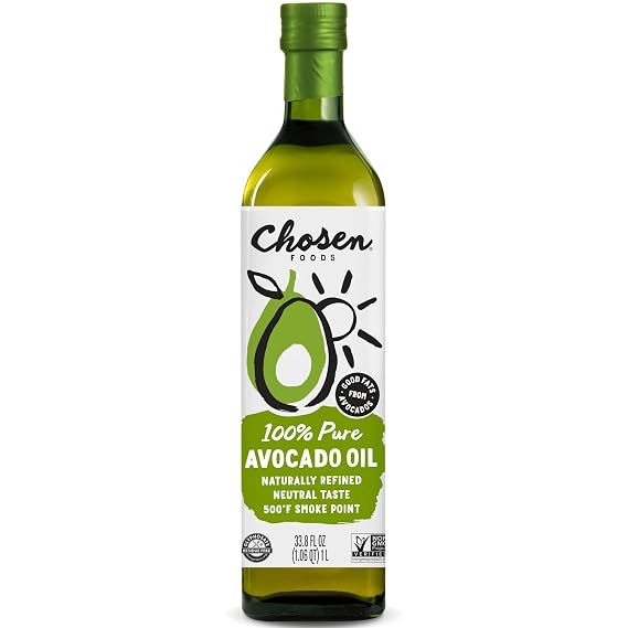 Chosen Foods Refined Avocado Oil for Cooking, 1 Liter (Pack Of 1)