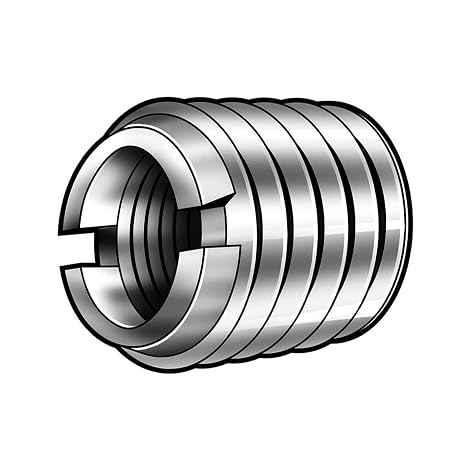 E-Z LOK Threaded Insert for Metal 303 Stainless Steel Thread Inserts M10-1.5 Internal Threads, M16x2.0 External Threads, 16.99mm Length, Pack of 5 | Stainless Steel construction, Designed for metal repair applications, 16.99mm overall length