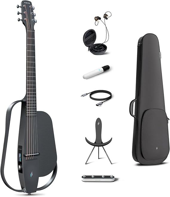 Enya NEXG 2 Deluxe Carbon Fiber Smart Acoustic-Electric Guitar, Black