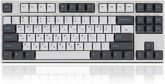 LEOPOLD FC750R KOR-ENG White/Grey PD 87Keys High-End Mechanical Keyboard Cherry MX Switch (KOR Blue switches)
