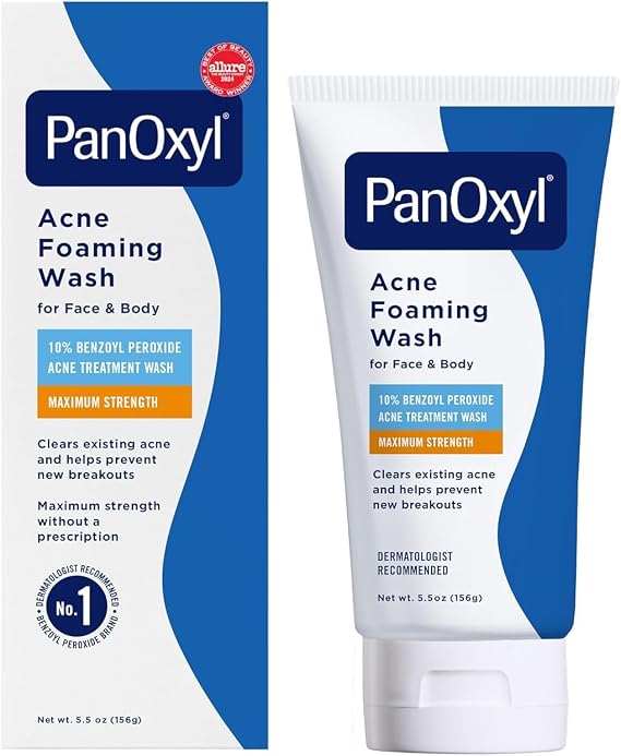 PanOxyl 10% Acne Foaming Wash 5.5 Ounce (Pack of 1)