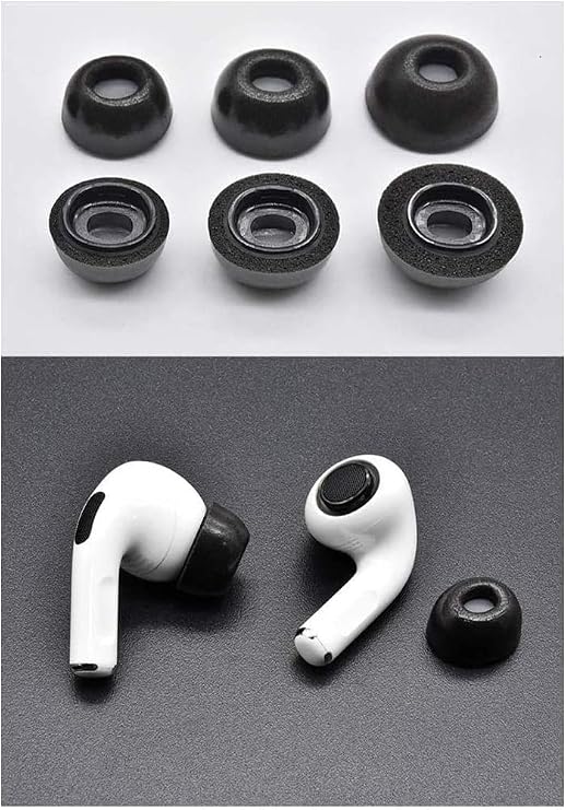 Zotech Fit in Case Replacement 3 Pairs Memory Foam Ear Tips for Apple Airpods Pro 1st & 2nd Gen (S/M/L)
