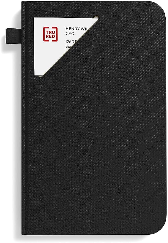 TRU RED Medium Starter Journal, Black, Ruled Notebook | Writing notebook for notes, journaling, and everyday work or school use.