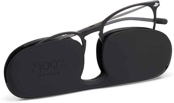 NOOZ Optics Unisex Reading Glasses - Mid Distance Glasses with Compact Case - Ultra-Light (17g) - Progressive Reading Glasses