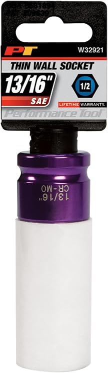 Performance Tool W32921 1/2 in. Drive 13/16 in. Thin Wall Impact Socket