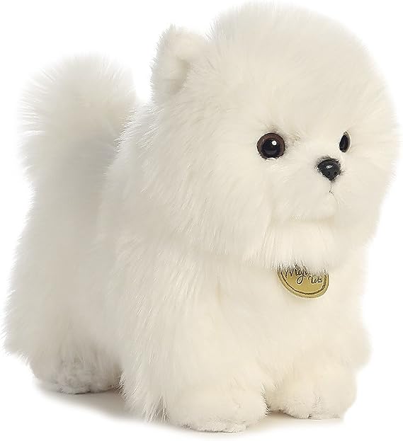 Aurora Miyoni Tots 8.5" Pompom Pup Adorable Stuffed Animal | Lifelike baby animal details with innocent expressive features