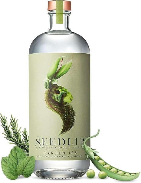SEEDLIP Garden 108 Non-Alcoholic Spirit | Calorie Free, Sugar Free | Spirit Alternative | Non-Alcoholic Cocktails | 23.7 fl oz (700ml)