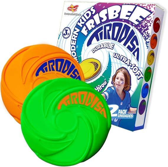 AMAZING TOYZ Tirodisc Novelty Soft Frisbee Special for Kids 8 inches 2-Pack
