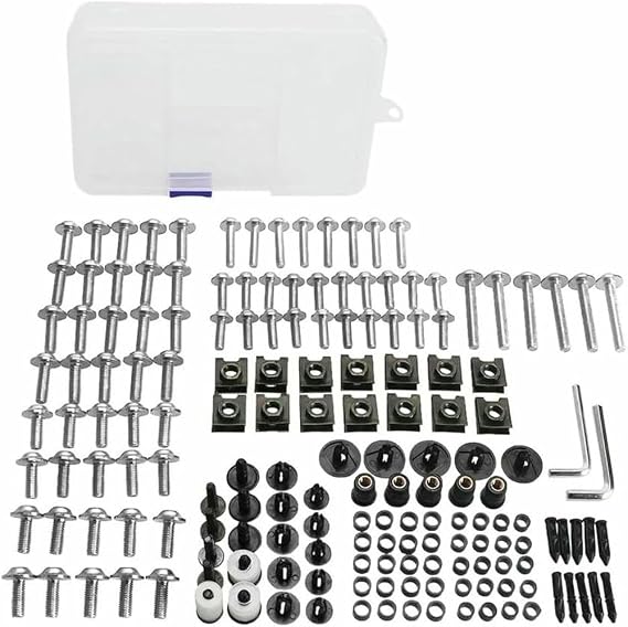 177pcs Bolt Kit Motorcycle Complete Suzuki GSX650F Fits Hayabusa GSXR1300 SV TL 1000 Bolts, Fairings, Tips, Nuts, Screws, Steel