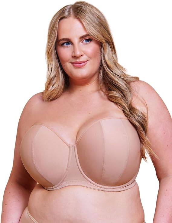 Curvy Kate Luxe Strapless Bra 36GG, Latte