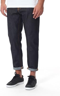 Nudie Jeans Mens Brute Knut Jean in Dry Navy Comfort
