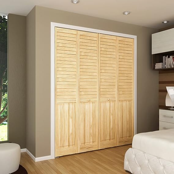 Kimberly Bay Closet Door, Bi-fold, Louver Panel Plantation (28x80)