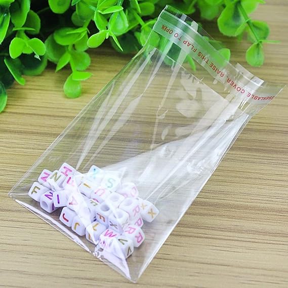 Transparent bag with tape 15x25 cm (100 pieces)