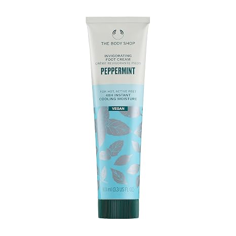 The Body Shop Peppermint Invigorating Foot Cream | For Dry Feet, 3.3 oz