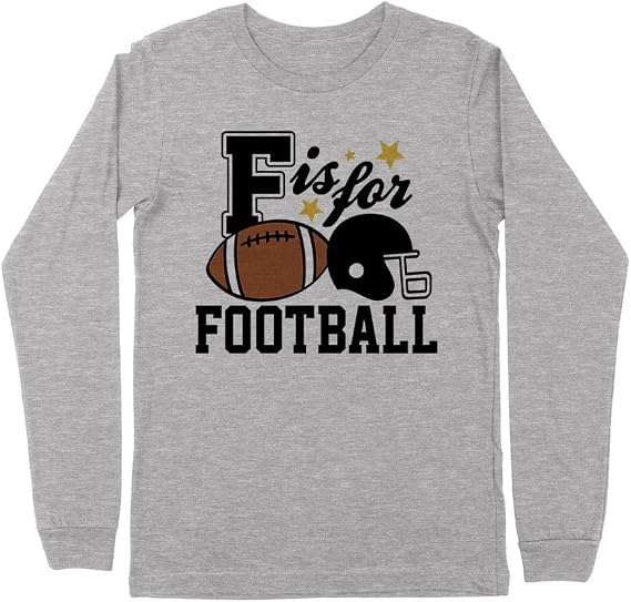 F is for Football Kids Long Sleeve T-Shirt Youth