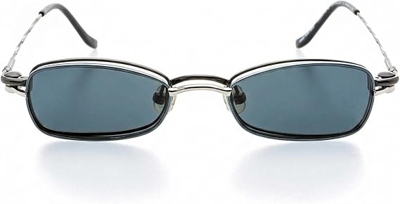 Optical Eyewear with Magnetic Clip-On Sunglass - Oval Shape, Metal Full Rim Frame