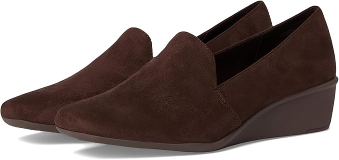 Anne Klein Women's Wedge Pump Wendell, Closed Toe Comfortable Slip-On Business Casual Office Heel
