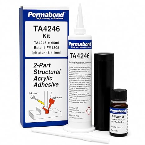 Permabond TA4246 Kit 65ml w/Initr 46 10ml Included Toughened Acrylic Adhesive